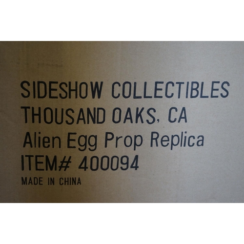 1045 - Boxed Sideshow Collectables 1:1 scale Alien egg prop replica, in good condition with outer box (oute... 