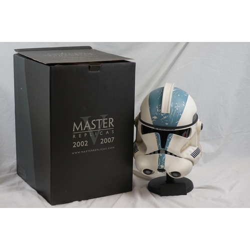 1046 - Star Wars - Boxed Master Replica Star Wars III Revenge of the Sith 501st Legion Clone Trooper Helmet... 