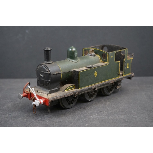 123 - Two O gauge locomotives to include Hornby 0-4-0 LMS 2270 in maroon and an unmarked 0-6-0 in green, d... 