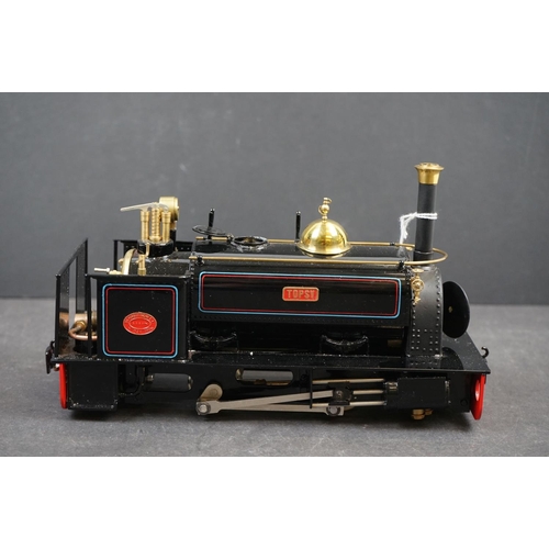 124 - Finescale Engineering Co O Gauge Live Steam 0-4-0 Saddle Tank Locomotive 'Topsy' in black livery, wi... 