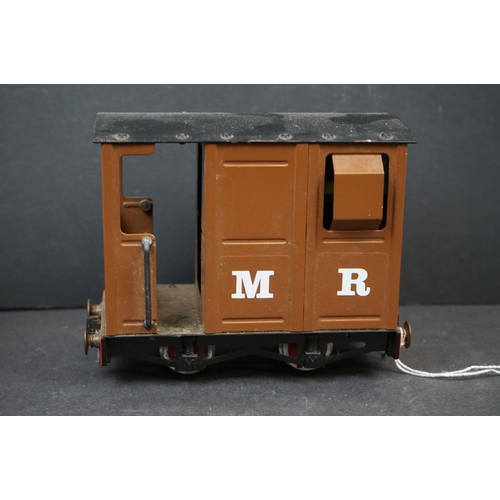 125 - Five Mamod Steam Railway O gauge metal items of rolling stock, all marked MR to livery, excellent co... 