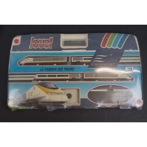 139 - Boxed & sealed Jouef HO gauge Eurostar train set