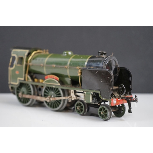 146 - Hornby O gauge Eton 4-4-0 electric locomotive with a boxed No 2 Special Tender, showing paint wear,