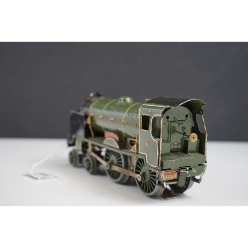 146 - Hornby O gauge Eton 4-4-0 electric locomotive with a boxed No 2 Special Tender, showing paint wear,