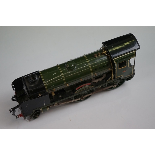 146 - Hornby O gauge Eton 4-4-0 electric locomotive with a boxed No 2 Special Tender, showing paint wear,