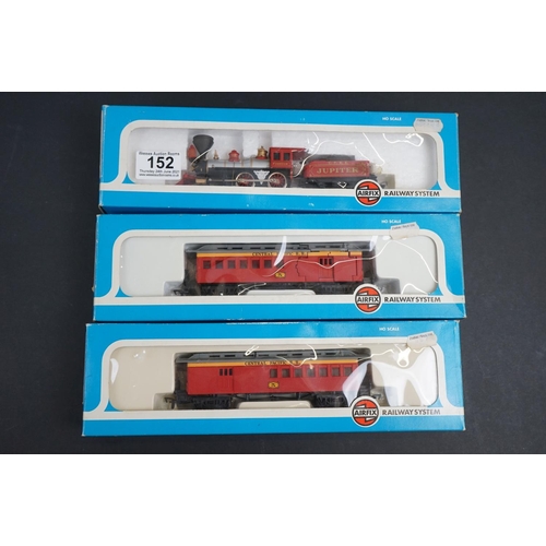 152 - Boxed Airfix OO gauge 54170-5 Central Pacific Jupiter 4-4-0 Locomotive with tender plus 2 x boxed it... 