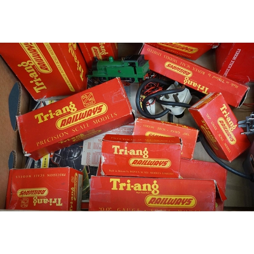 156 - Quantity of boxed Triang OO gauge model railway to include Complete Station Set, REX train set with ... 