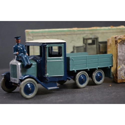 251 - Three boxed Britains farm diecast vehicles to include No 60F Six wheeled Lorry (repainting and flatb... 