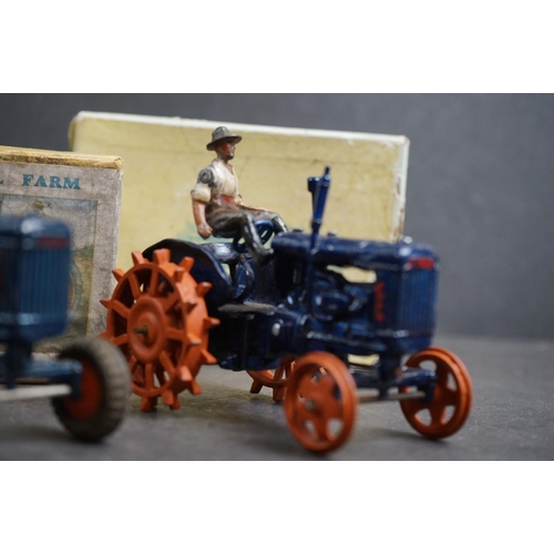 251 - Three boxed Britains farm diecast vehicles to include No 60F Six wheeled Lorry (repainting and flatb... 