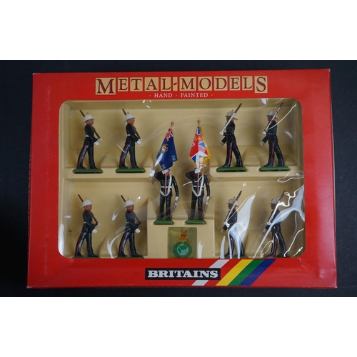 252 - Seven boxed Britains metal figure sets to include 7235 6 Black Watch Highlanders, 7245 6 Gordon High... 