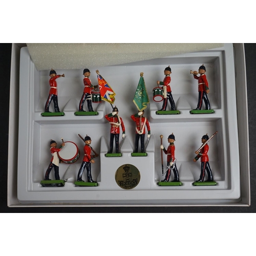 252 - Seven boxed Britains metal figure sets to include 7235 6 Black Watch Highlanders, 7245 6 Gordon High... 