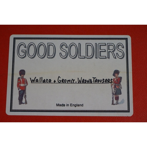 256 - Four boxed Good Soldiers Wallace & Gromit metal figure sets to include The Wrong Trousers x 2, A Clo... 