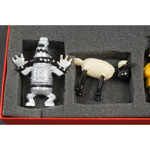 256 - Four boxed Good Soldiers Wallace & Gromit metal figure sets to include The Wrong Trousers x 2, A Clo... 