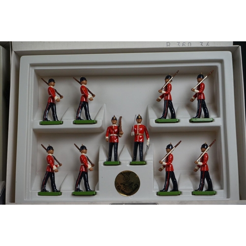 257 - Two boxed Britains metal figure sets to include The Drum and Bugle Team of Fleet Marine Force Pacifi... 