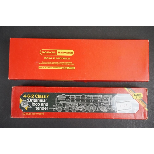 103A - Two boxed OO gauge Hornby locomotives to include R053 4-6-2 Princess Loco green livery and R063 BR L... 