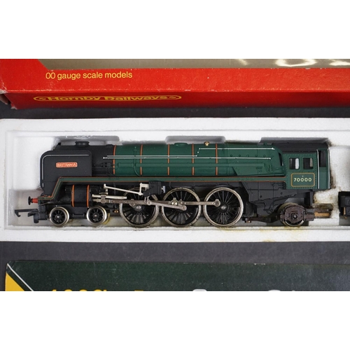 103A - Two boxed OO gauge Hornby locomotives to include R053 4-6-2 Princess Loco green livery and R063 BR L... 