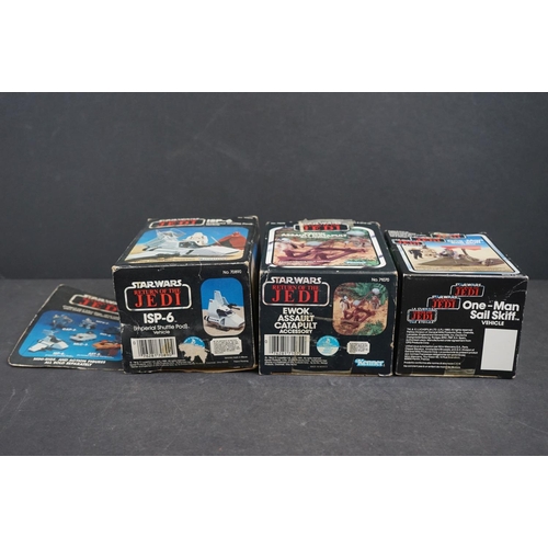 1052 - Star Wars - Three boxed original Kenner Star Wars vehicles and accessories to include One-Man Sail S... 