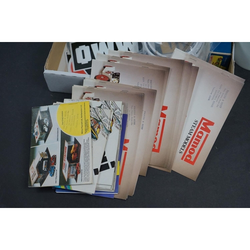 1059 - Quantity of ex toy shop display material and catalogues to include various stickers plus a boxed Mat... 