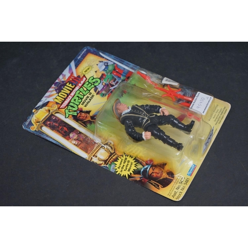 1062 - Original carded Playmates Teenage Mutant Ninja Turtles Movie III Walker figure, unpunched, some bubb... 