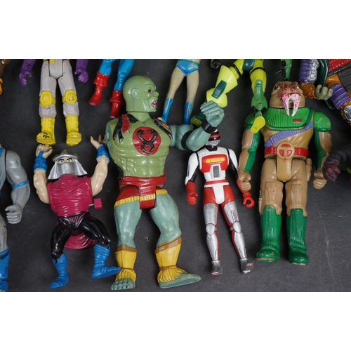 1066 - 30 x Circa 80's - 90's playworn action figures to include LJN Thundercats, Kenner The Real Ghostbust... 