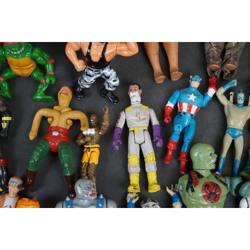 1066 - 30 x Circa 80's - 90's playworn action figures to include LJN Thundercats, Kenner The Real Ghostbust... 