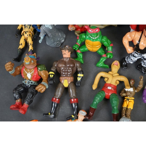 1066 - 30 x Circa 80's - 90's playworn action figures to include LJN Thundercats, Kenner The Real Ghostbust... 