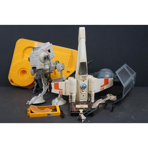 1067 - Star Wars - Six Original Kenner Star Wars vehicles to include AT-ST, TIE Fighter, Speeder Bike, X-Wi... 