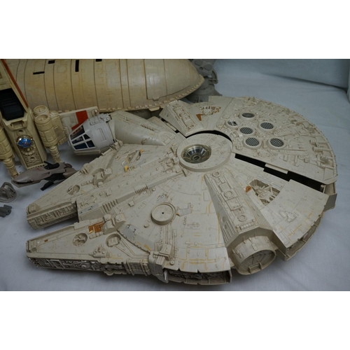 1068 - Star Wars - 12 x Original Kenner Star Wars vehicles to include Millennium Falcon, AT-AT, 2 x AT-ST, ... 