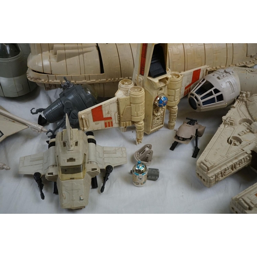 1068 - Star Wars - 12 x Original Kenner Star Wars vehicles to include Millennium Falcon, AT-AT, 2 x AT-ST, ... 