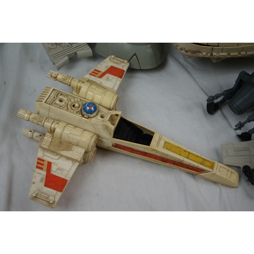 1068 - Star Wars - 12 x Original Kenner Star Wars vehicles to include Millennium Falcon, AT-AT, 2 x AT-ST, ... 