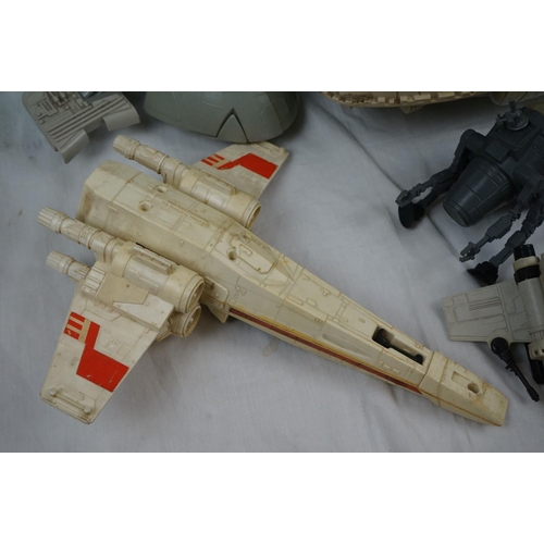 1068 - Star Wars - 12 x Original Kenner Star Wars vehicles to include Millennium Falcon, AT-AT, 2 x AT-ST, ... 