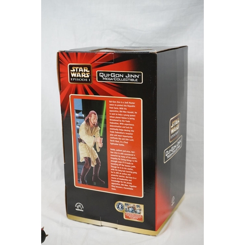 1069 - Star Wars - Five boxed and carded Star Wars action figures to include Applause Qui-Gon Jinn Mega Col... 