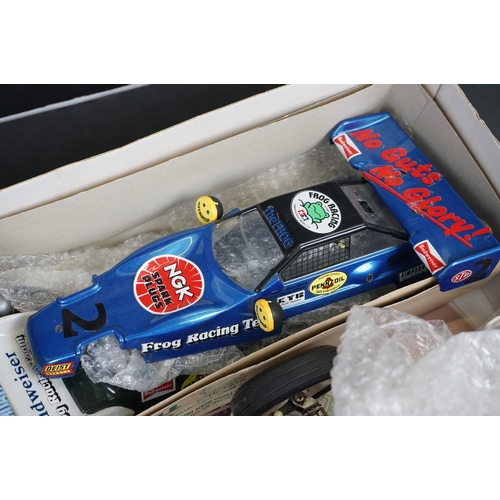 1082 - Boxed Tamiya 5841 1:10 scale The Frog radio control Off Road High Performance Racer, chassis appeari... 