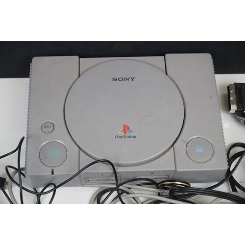 1089 - Retro Gaming - Two Sony Playstation One PS1 Consoles (untested) with cables, plus 2 games to include... 