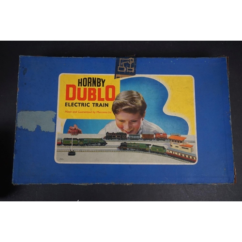 118 - Boxed Hornby Dublo EDP15 Silver King Passenger Train set with locomotive, 2 x coaches and track plus... 