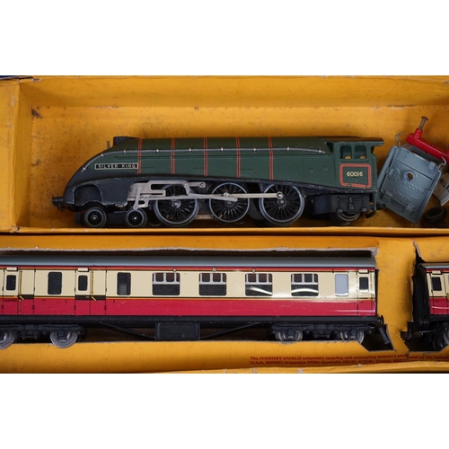 118 - Boxed Hornby Dublo EDP15 Silver King Passenger Train set with locomotive, 2 x coaches and track plus... 