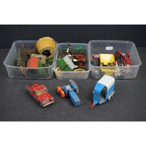 266 - Collection of mainly farmyard related playworn diecast models to include Corgi, Timpo, Britains, etc... 