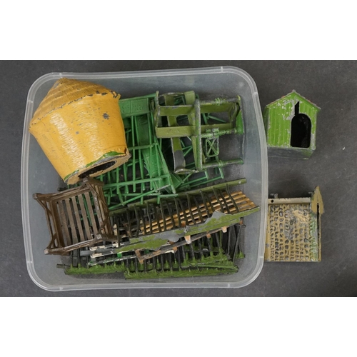 266 - Collection of mainly farmyard related playworn diecast models to include Corgi, Timpo, Britains, etc... 