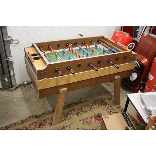 292 - A large vintage pub / club football table by Turniertisch, measures approx 156cm x 96cm.