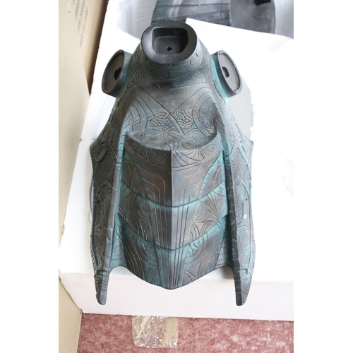 1043A - Boxed life size Chronicle Collectables Stargate Anubis helmet model with stand, electronics untested... 