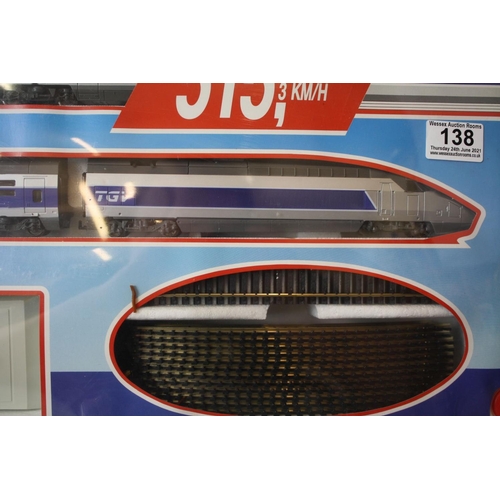 138 - Boxed & sealed Jouef HO gauge TGV Atlantique train set