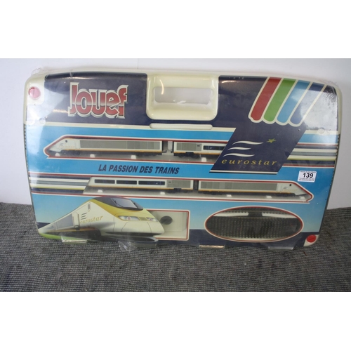 139 - Boxed & sealed Jouef HO gauge Eurostar train set