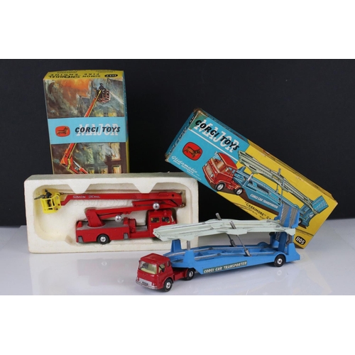 1634 - Two boxed Corgi Major diecast models to include 1105 Carrimore Car Transporter with Bedford Tractor ... 