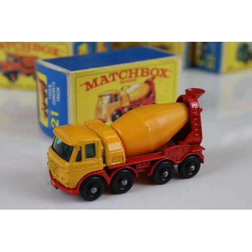 1654 - Ten boxed Matchbox 75 Series diecast commercial models to include 48 Dodge Dumper Truck, 21 Foden Co... 