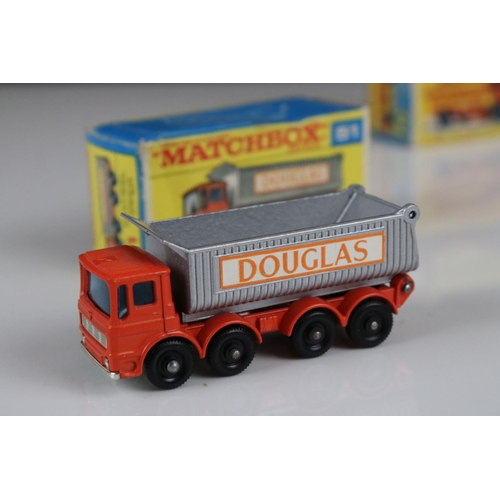 1654 - Ten boxed Matchbox 75 Series diecast commercial models to include 48 Dodge Dumper Truck, 21 Foden Co... 