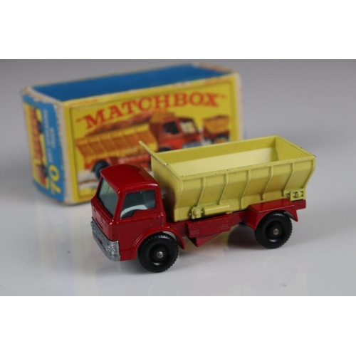 1654 - Ten boxed Matchbox 75 Series diecast commercial models to include 48 Dodge Dumper Truck, 21 Foden Co... 