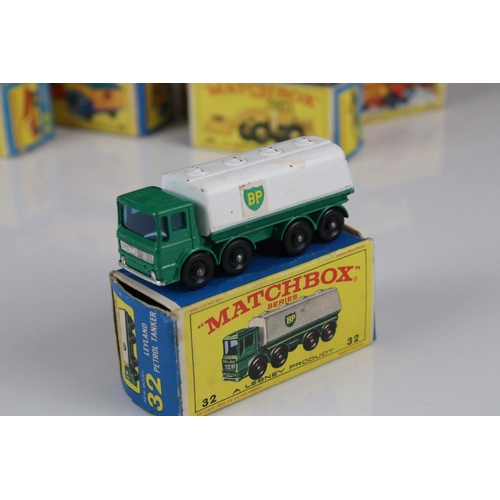 1654 - Ten boxed Matchbox 75 Series diecast commercial models to include 48 Dodge Dumper Truck, 21 Foden Co... 