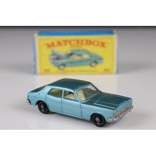 1655 - Ten boxed Matchbox 75 Series diecast models to include 25 Ford Cortina, 52 BRM Racing Car, 53 Ford Z... 