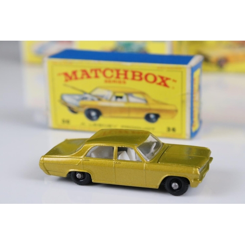 1655 - Ten boxed Matchbox 75 Series diecast models to include 25 Ford Cortina, 52 BRM Racing Car, 53 Ford Z... 