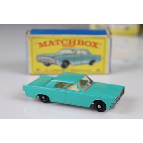 1655 - Ten boxed Matchbox 75 Series diecast models to include 25 Ford Cortina, 52 BRM Racing Car, 53 Ford Z... 